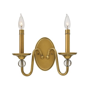 Eleanor - 2 Light Wall Sconce in Traditional Style - 12.75 Inches Wide by 9 Inches High - 1032735