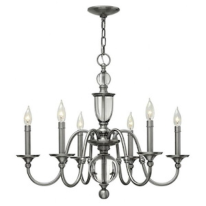 Eleanor - 6 Light Small Chandelier in Traditional Style - 27.25 Inches Wide by 22.75 Inches High - 1032736