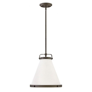 Lexi 1-Light Medium Pendant in Traditional-Transitional Style 13.5 Inches Wide by 14.75 Inches High