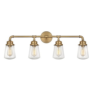 Fritz - 4 Light Bath Vanity in Traditional and Industrial Style - 33.75 Inches Wide by 11.75 Inches High