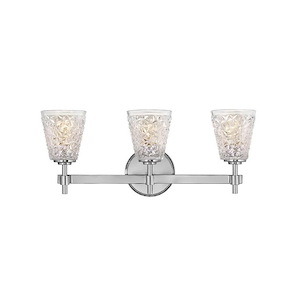 Amabelle - Three Light Bath Vanity in Traditional-Glam Style - 23.5 Inches Wide by 9.5 Inches High - 1267469