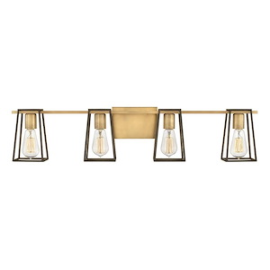 Filmore - 4 Light Bath Vanity in Transitional and Industrial Style - 33.5 Inches Wide by 7.5 Inches High