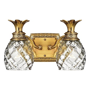 Plantation - 2 Light Bath Vanity in Traditional and Glam Style - 13 Inches Wide by 8.5 Inches High - 66395