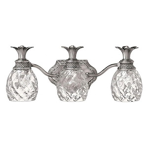 Plantation - 3 Light Bath Vanity in Traditional and Glam Style - 21 Inches Wide by 8.5 Inches High