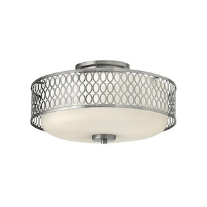 Jules - 3 Light Medium Semi-Flush Mount in Transitional Style - 15 Inches Wide by 8.25 Inches High