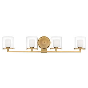 Rixon - 4 Light Bath Vanity in Mid-Century Modern Style - 33.75 Inches Wide by 7 Inches High