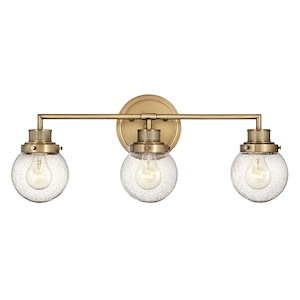 Poppy - 3 Light Bath Vanity in Traditional and Mid-Century Modern Style - 24.25 Inches Wide by 10 Inches High