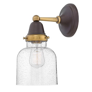 Academy - 1 Light Cylinder Wall Sconce in Traditional and Industrial Style - 6.5 Inches Wide by 13 Inches High - 694572