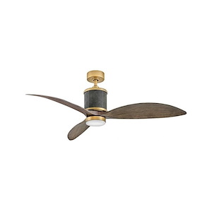 Merrick - 3 Blade Ceiling Fan with Light Kit In Transitional and Coastal Style-17.75 Inches Tall and 60 Inches Wide