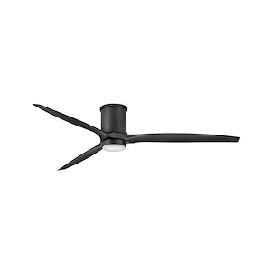Hover Flush - 3 Blade Ceiling Fan with Light Kit In Modern Style-12.75 Inches Tall and 72 Inches Wide