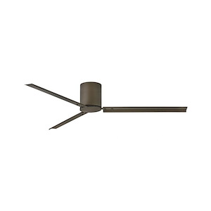 Indy Flush - 3 Blade Flush Mount Ceiling Fan In Modern Style-10.5 Inches Tall and 72 Inches Wide