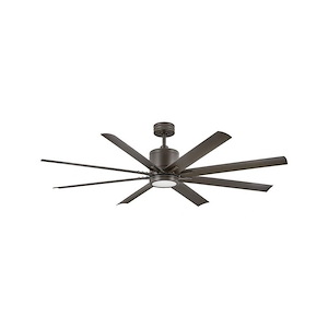 Vantage - 66 Inch 8 Blade Ceiling Fan with Light Kit