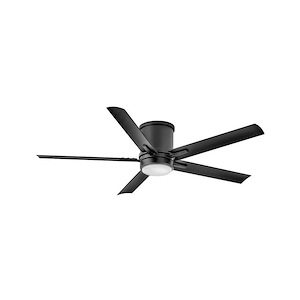 Vail Flush - 5 Blade Ceiling Fan with Light Kit In Transitional Style-10.5 Inches Tall and 52 Inches Wide
