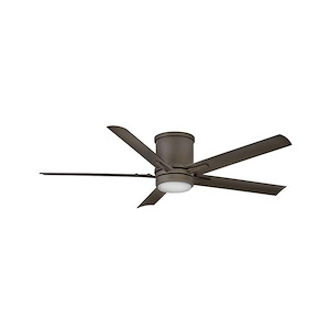 Vail Flush - 5 Blade Ceiling Fan with Light Kit In Transitional Style-10.5 Inches Tall and 52 Inches Wide
