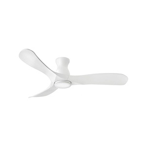 Swell Flush Illuminated - 3 Blade Ceiling Fan with Light Kit In Modern Style-12.75 Inches Tall and 56 Inches Wide