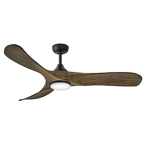 Swell Illuminated - 3 Blade Ceiling Fan with Light Kit In Modern Style-15 Inches Tall and 56 Inches Wide - 1320118