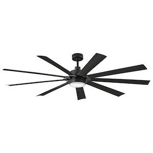 Turbine - 9 Blade Ceiling Fan with Light Kit-17.5 Inches Tall and 80 Inches Wide