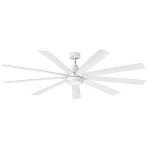 Turbine - 9 Blade Ceiling Fan with Light Kit-17.5 Inches Tall and 80 Inches Wide