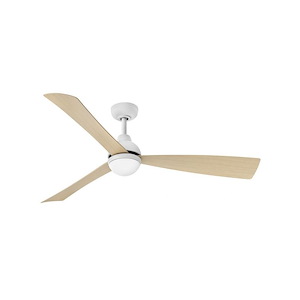 Una - 3 Blade Ceiling Fan with Light Kit In Modern Style-15 Inches Tall and 56 Inches Wide