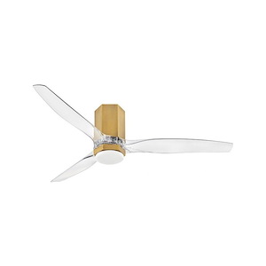 Facet - 3 Blade Ceiling Fan with Light Kit In Modern Style-12 Inches Tall and 52 Inches Wide
