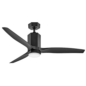 Facet - 3 Blade Dual Mount Ceiling Fan with Light Kit In Modern Style-16.75 Inches Tall and 52 Inches Wide - 1292769