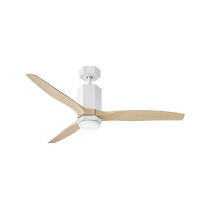 Facet - 3 Blade Dual Mount Ceiling Fan with Light Kit In Modern Style-16.75 Inches Tall and 52 Inches Wide