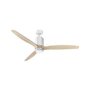 Facet - 3 Blade Dual Mount Ceiling Fan with Light Kit In Modern Style-16.75 Inches Tall and 60 Inches Wide - 1292770