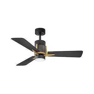 Atticus - 3 Blade Ceiling Fan with Light Kit In Modern Style-16 Inches Tall and 42 Inches Wide