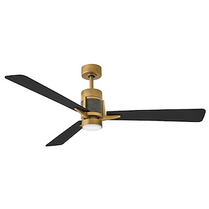 Atticus - 3 Blade Ceiling Fan with Light Kit In Modern Style-16 Inches Tall and 56 Inches Wide - 1320246