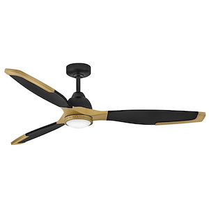 Aileron - 3 Blade Ceiling Fan with Light Kit-15 Inches Tall and 60 Inches Wide