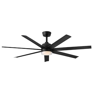Current - 7 Blade Ceiling Fan with Light Kit-15.75 Inch Tall and 56 Inch Wide - 1428769