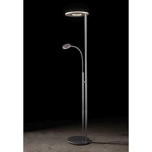 Nova Flex - 72.75 Inch 67W 2 LED Torchiere with Up and Down Flexible Reading Arm