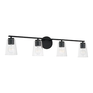 Portman - 4 Light Bath Vanity In Minimalistic Style-8.25 Inches Tall and 35.25 Inches Wide