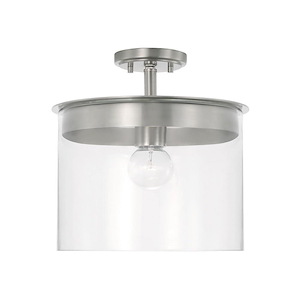 Mason - 1 Light Semi-Flush Mount In Transitional Style-14.5 Inches Tall and 13.25 Inches Wide - 1117139