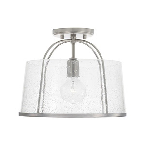Madison - 1 Light Semi-Flush Mount In Transitional Style-11.5 Inches Tall and 13 Inches Wide