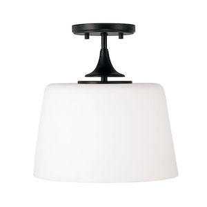 Presley - 1 Light Semi-Flush Mount In Contemporary Style-11.25 Inches Tall and 11.75 Inches Wide