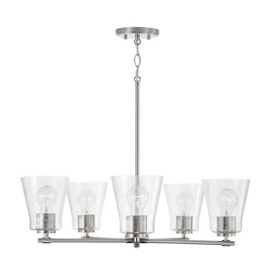 Baker - 5 Light Chandelier In Transitional Style-7.75 Inches Tall and 27 Inches Wide - 1117023