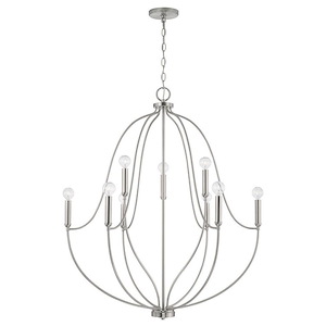 Madison - 9 Light Chandelier In Transitional Style-38 Inches Tall and 32.5 Inches Wide