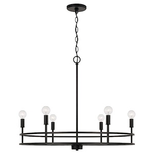 Fuller - 6 Light Chandelier In Contemporary Style-23.75 Inches Tall and 28 Inches Wide