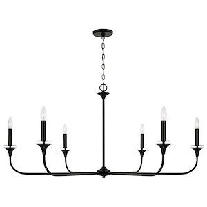 Presley - 6 Light Chandelier In Contemporary Style-22.75 Inches Tall and 49 Inches Wide