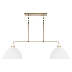 Ross - 2 Light Linear Chandelier In Modern Style-11.5 Inches Tall and 44 Inches Wide - 1326528