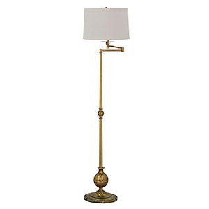 Essex - 1 Light Swing Arm Floor Lamp-61 Inches Tall and 15 Inches Wide
