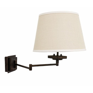 Farmhouse - 1 Light Swing Arm Wall Mount-17 Inches Tall and 15 Inches Wide