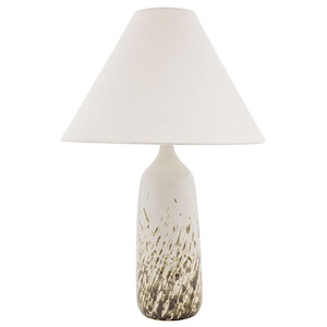 Scatchard - 1 Light Stoneware Table Lamp-25 Inches Tall and 17 Inches Wide - 670424