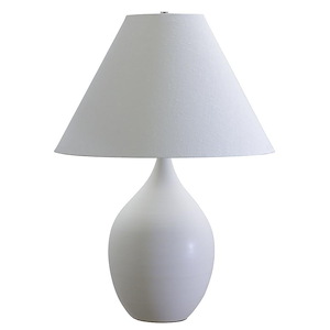 Scatchard - 1 Light Stoneware Table Lamp-28 Inches Tall and 20 Inches Wide