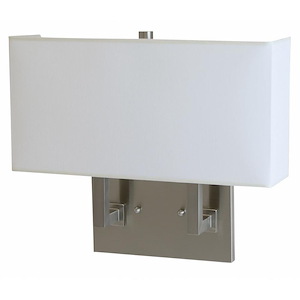 2 Light Direct Wire Wall Mount-11.5 Inches Tall and 14.5 Inches Wide