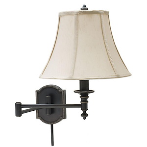 Decorative - 1 Light Swing Arm Wall Mount-16 Inches Tall and 12 Inches Wide