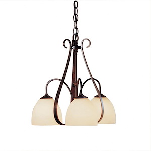 Sweeping Taper - 3 Light Chandelier In Traditional Style-17.5 Inches Tall and 18.4 Inches Wide - 528824