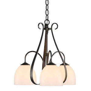 Sweeping Taper - 3 Light Chandelier In Traditional Style-17.5 Inches Tall and 18.4 Inches Wide - 1275301