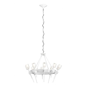 Echo - 10 Light Circular Chandelier-26.9 Inches Tall and 32.2 Inches Wide